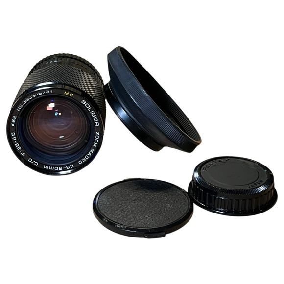 Soligor Other - Soligor MC Zoom Macro C/D 28-80mm F3.5-4.5 Pentax PK Mount Both Caps Hood